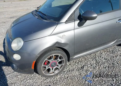 2012 Fiat 500 Sport z USA, uszkodzony, nr VIN 3C3CFFBR6CT113635
